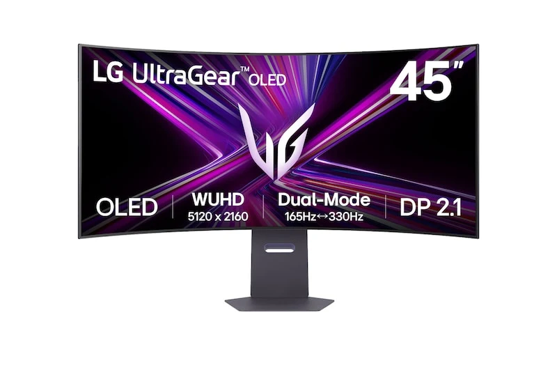45 inç LG UltraGear OLED Dual-Mode 5K2K Oyun Monitörü DP 2.1 USB-C